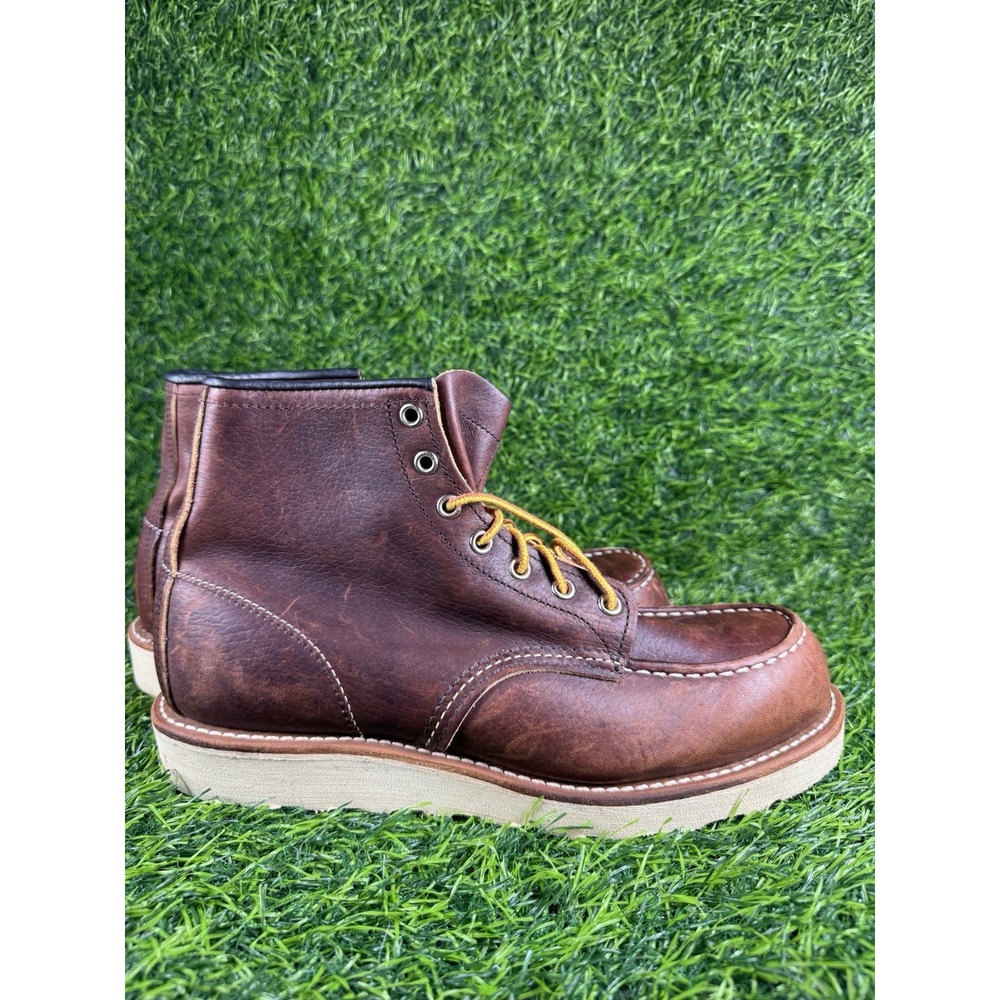 Red Wing 8138 Classic Moc Toe Boots Briar Oil-Slick Leather Mens 8.5 D Wide